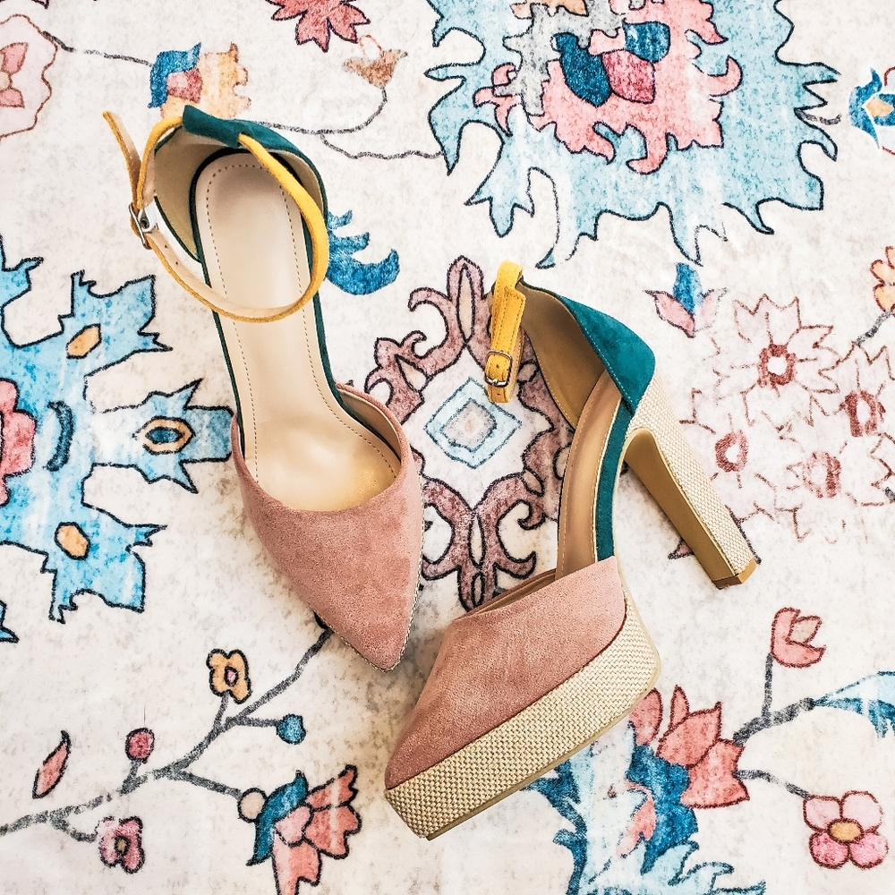 Tri Color Sacked Heels